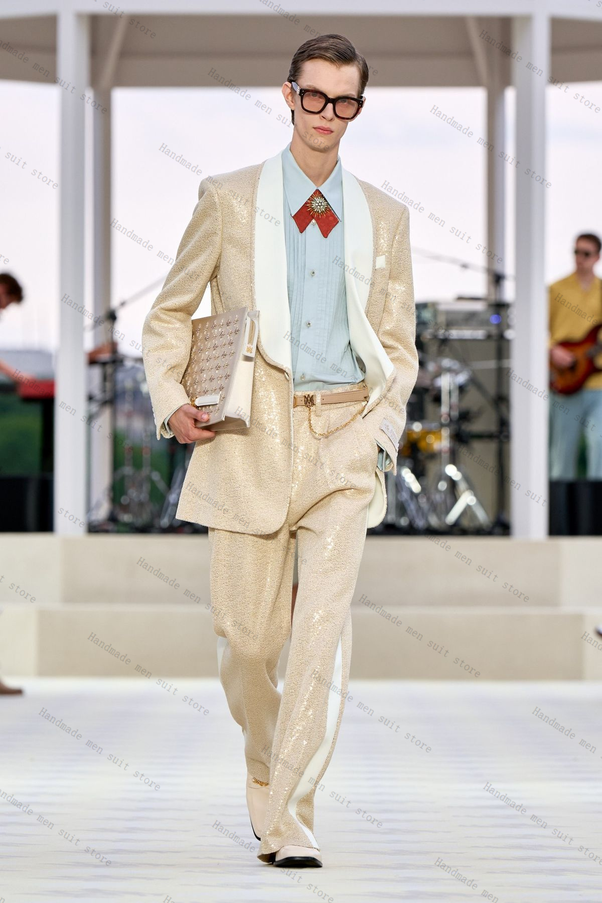 Men Formal Wear Wedding Guest - Glitter Sequins Men Suit Set 2