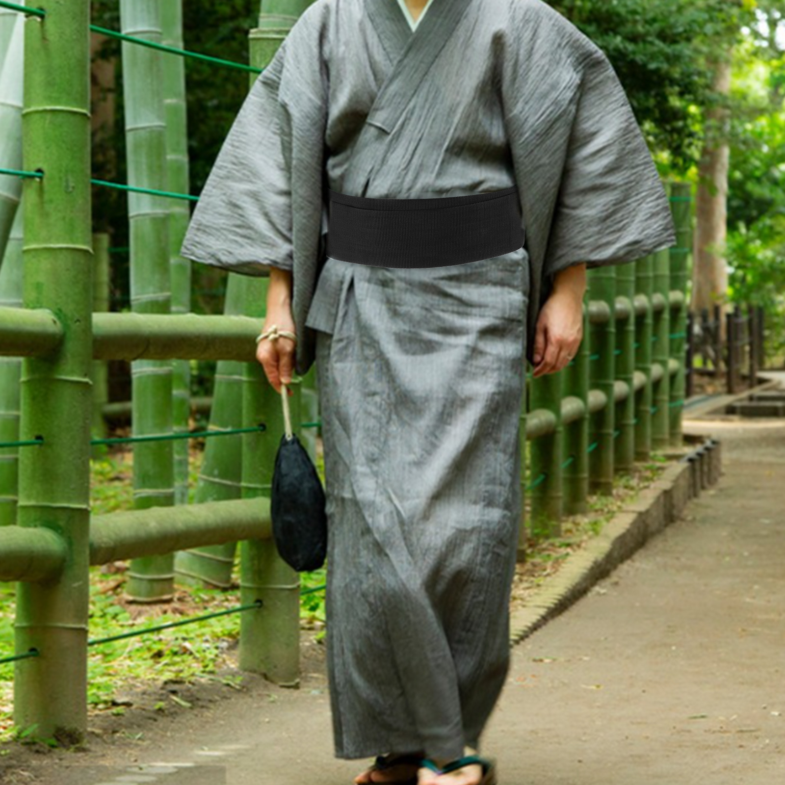 Mens Formal Look - Men Kimono Belt Wide Japanese Inspired