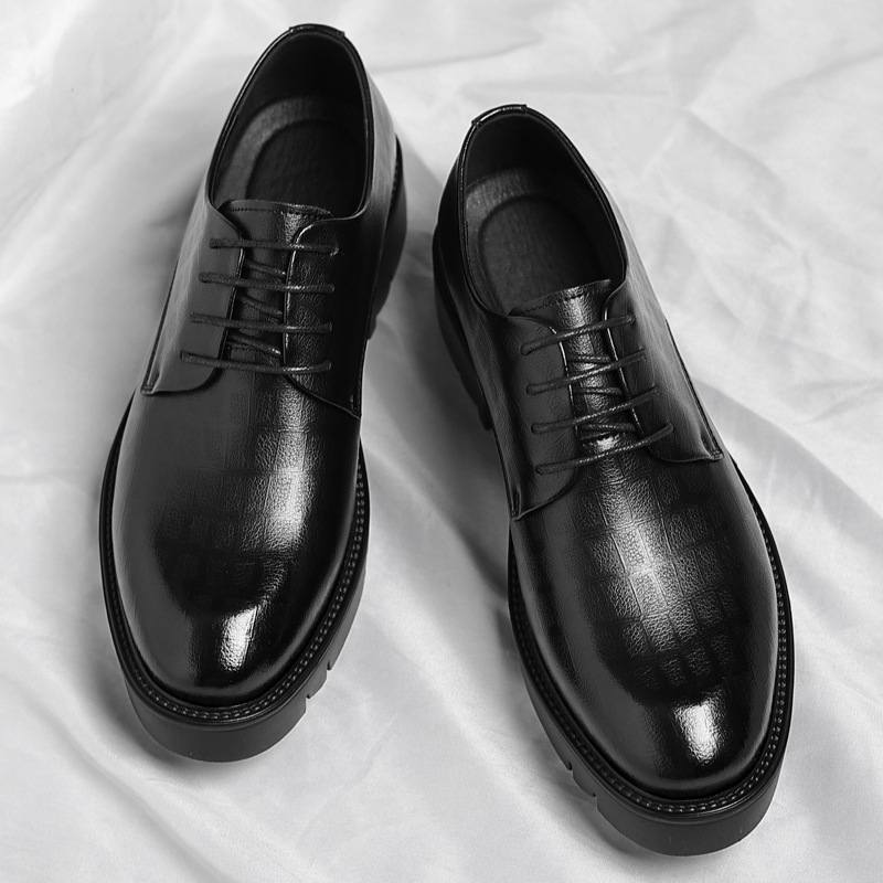 Men'S Used Formal Wear - Men's Thick-Soled Low-Cut Business Formal Leather