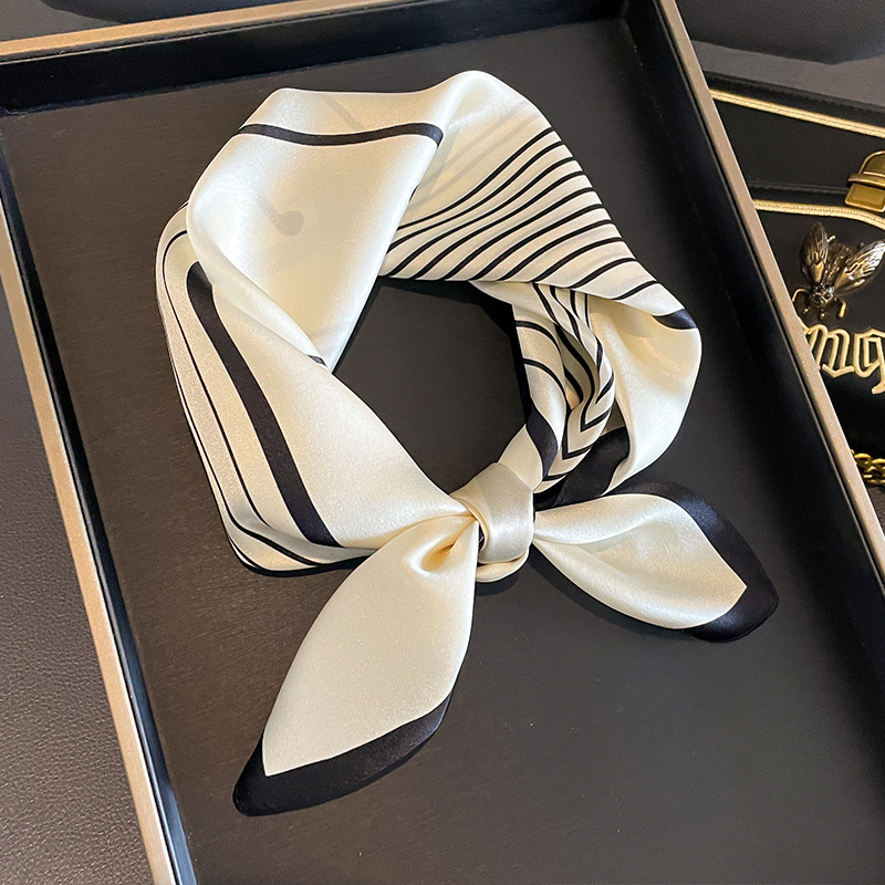 Silk Tie Woven - Luxury Brand Silk Square Plaid Scarf