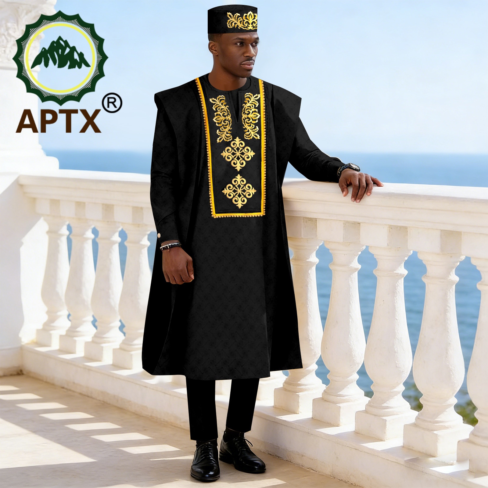 Men Formal Party Wear Outfit - African Traditional Men's 3-Piece Outfit with