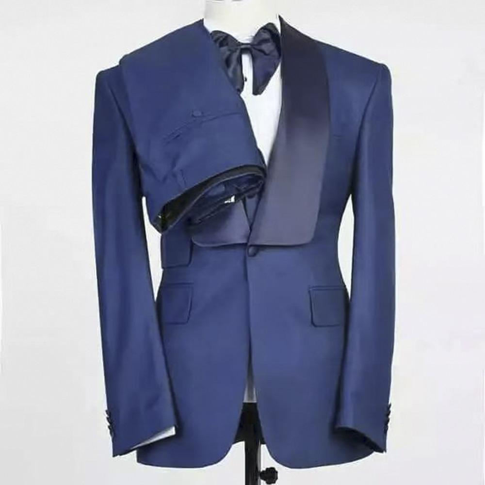 Blue Jacket Set Man Suit Shawl - Men Formal Party Wear Outfit recensione e prezzo