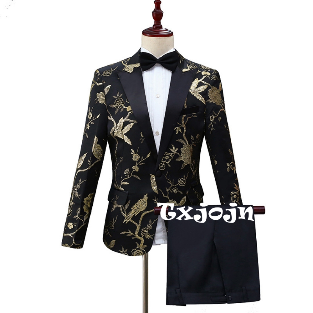 2026 New Exquisite Jacquard Su - Men Formal Party Wear Outfit recensione e prezzo