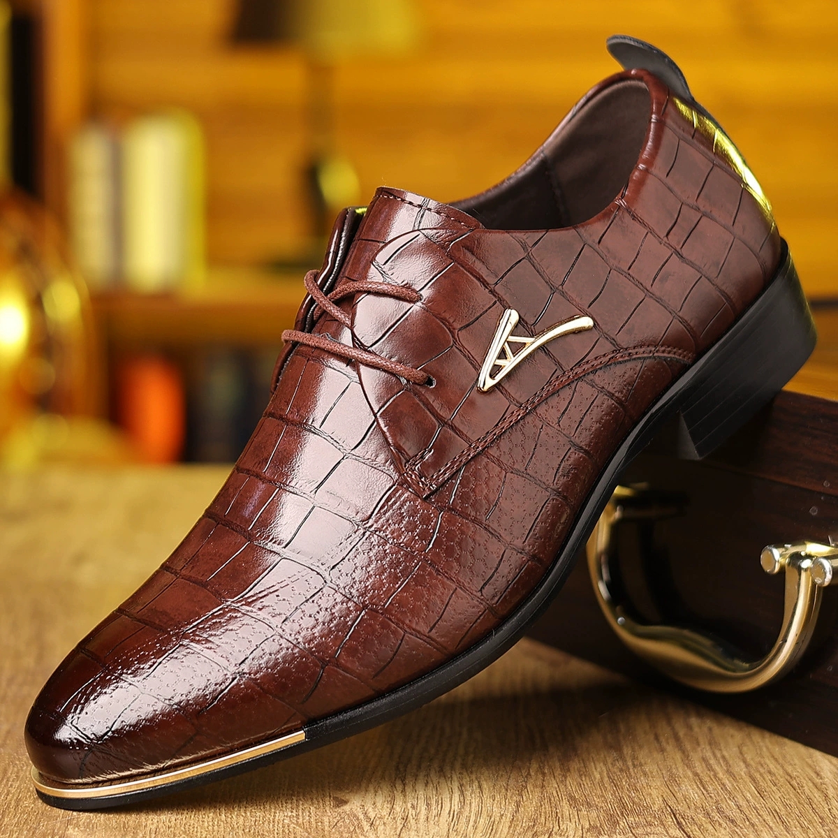 Fashion PU Leather Shoes Men B - Men'S Used Formal Wear recensione e prezzo