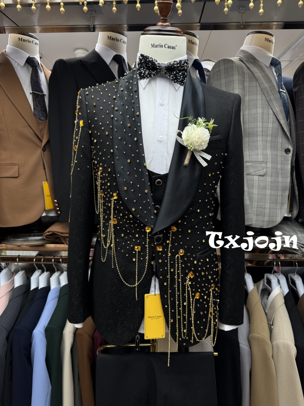 New Golden Beaded Tassel Suit  - Formal Wear For Men In Wedding recensione e prezzo