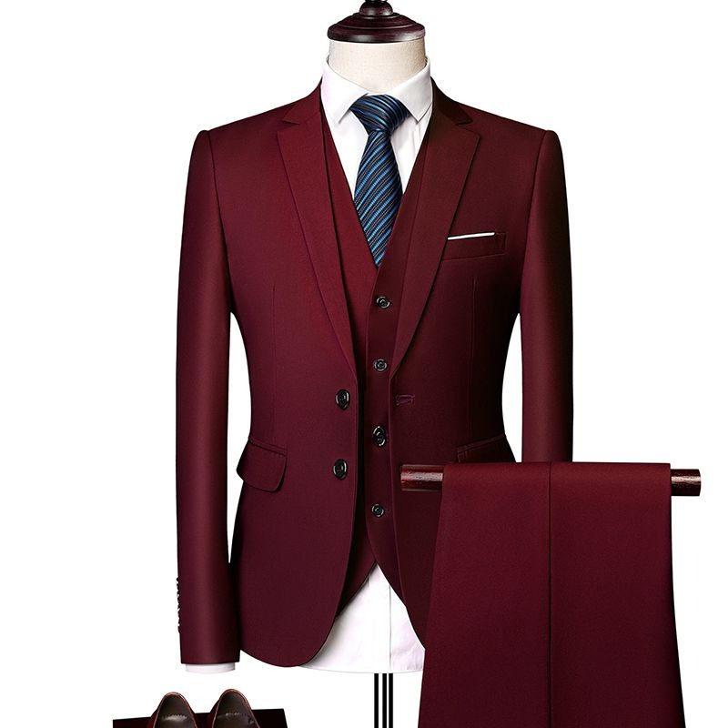 Korean Style Slim Fit Men's Su - Men Formal Wear Wedding Guest recensione e prezzo