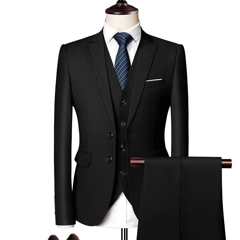 Korean Style Slim Fit Men's Su - Men Formal Wear Wedding Guest recensione e prezzo