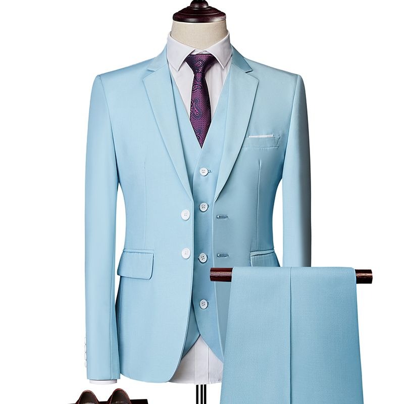 Korean Style Slim Fit Men's Su - Men Formal Wear Wedding Guest recensione e prezzo