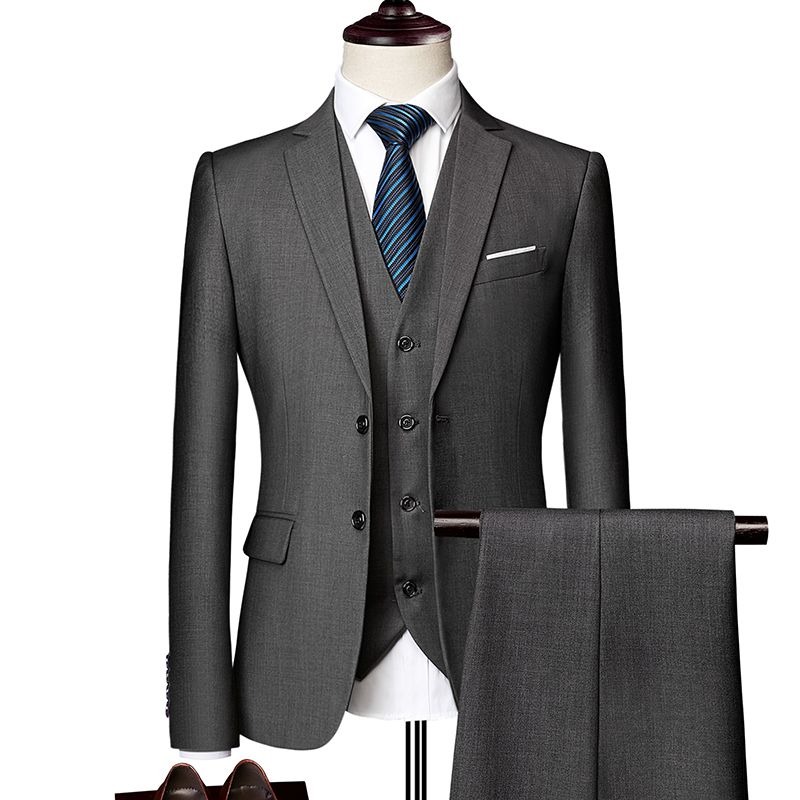 Korean Style Slim Fit Men's Su - Men Formal Wear Wedding Guest recensione e prezzo