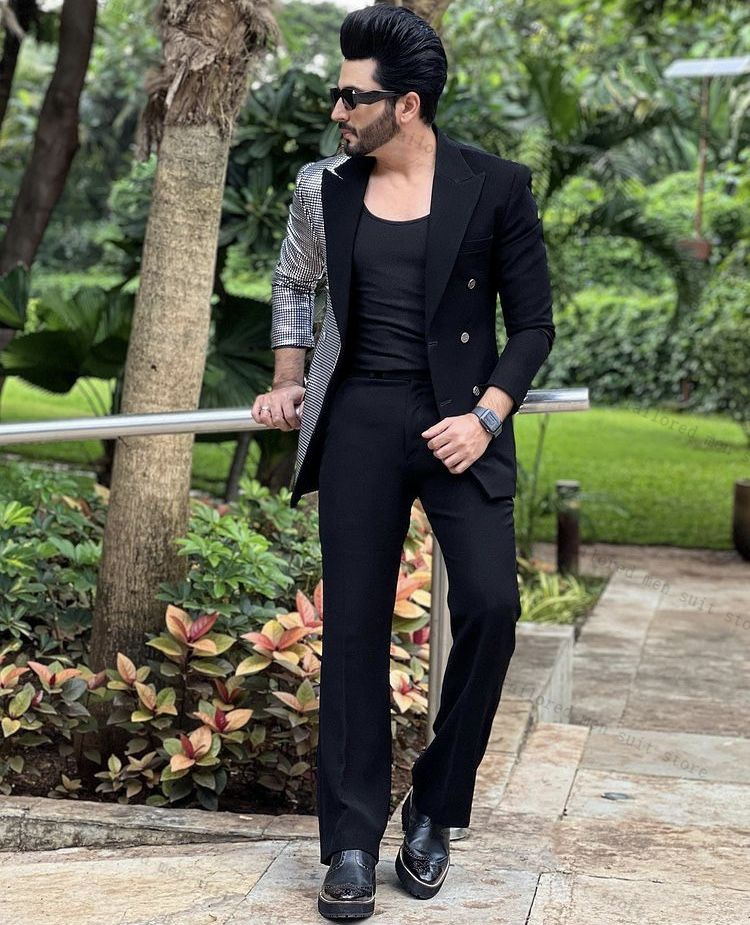 Black Men Suits Set 2 Pieces C - Men Formal Wear Wedding Guest recensione e prezzo