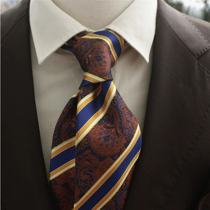 New Trendy Navy Brown Neckties - Men'S Formal Wear Ties recensione e prezzo