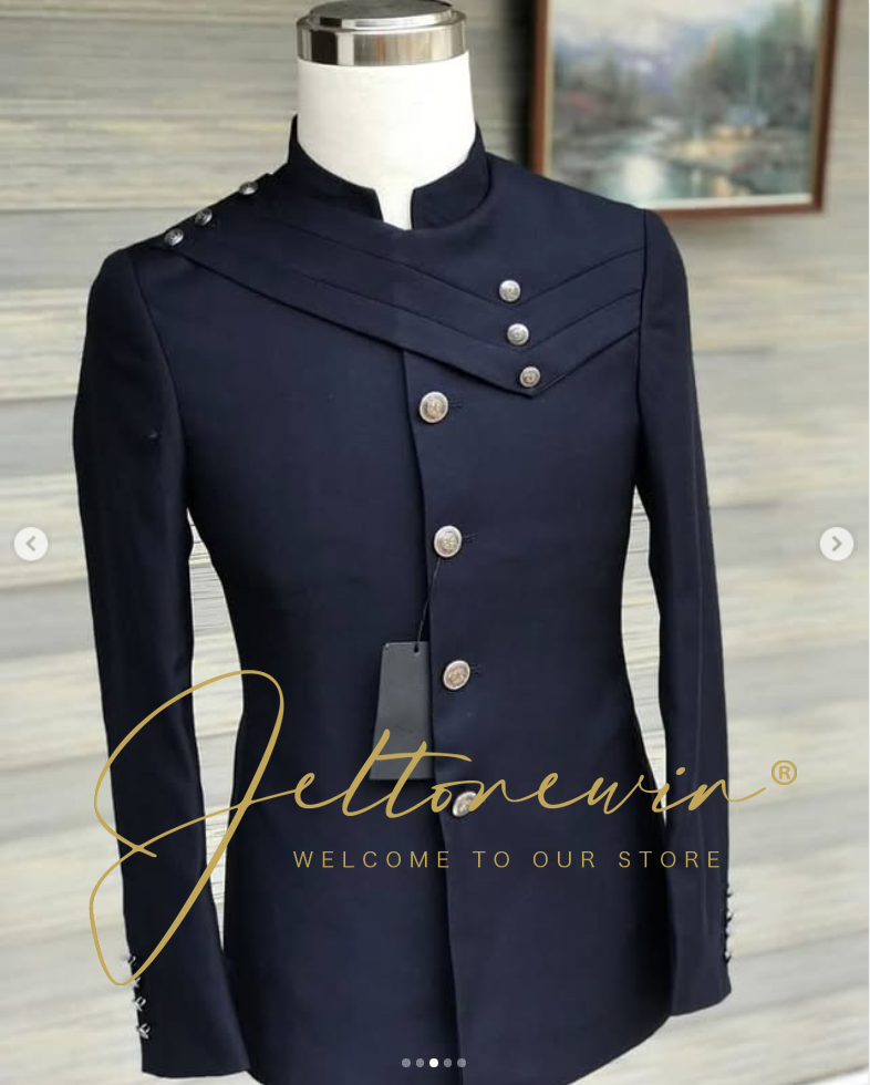 Men's Navy Blue Suit Set with  - Formal Wear For Men In Wedding recensione e prezzo