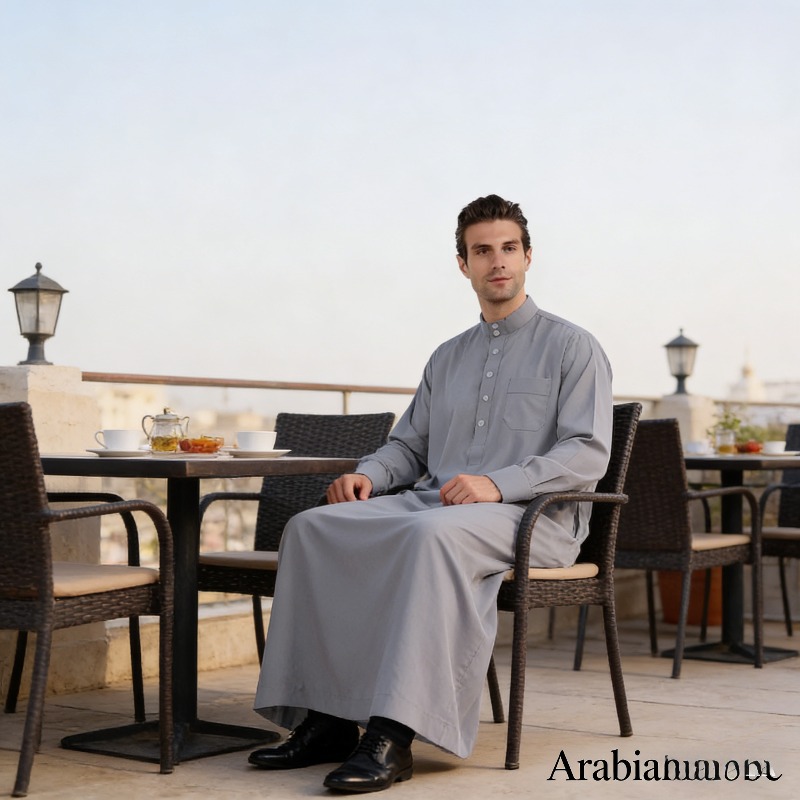 Qatar Stand Collar Mens Thobe  - Mens Formal Look recensione e prezzo