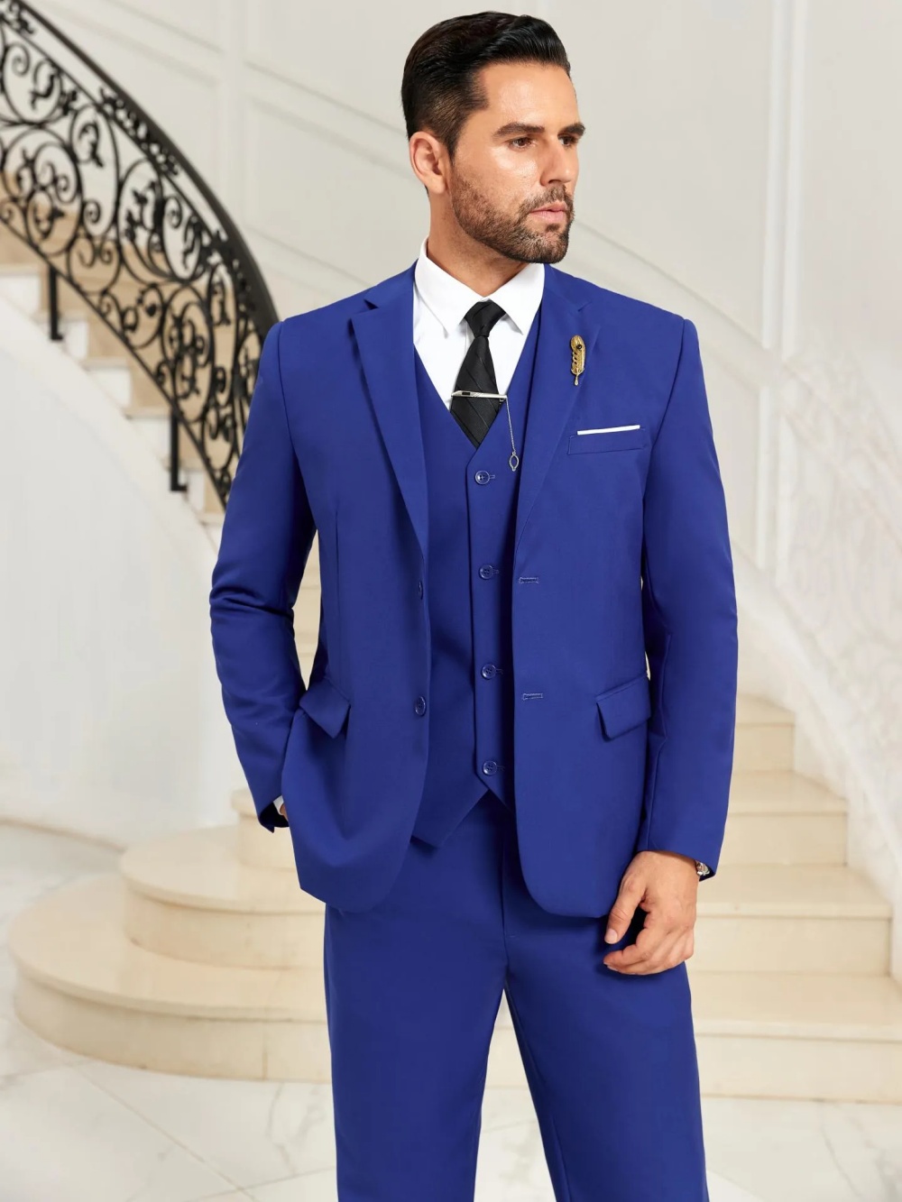 New Blue Men's Slim Fit Suits  - Men Formal Party Wear Outfit recensione e prezzo