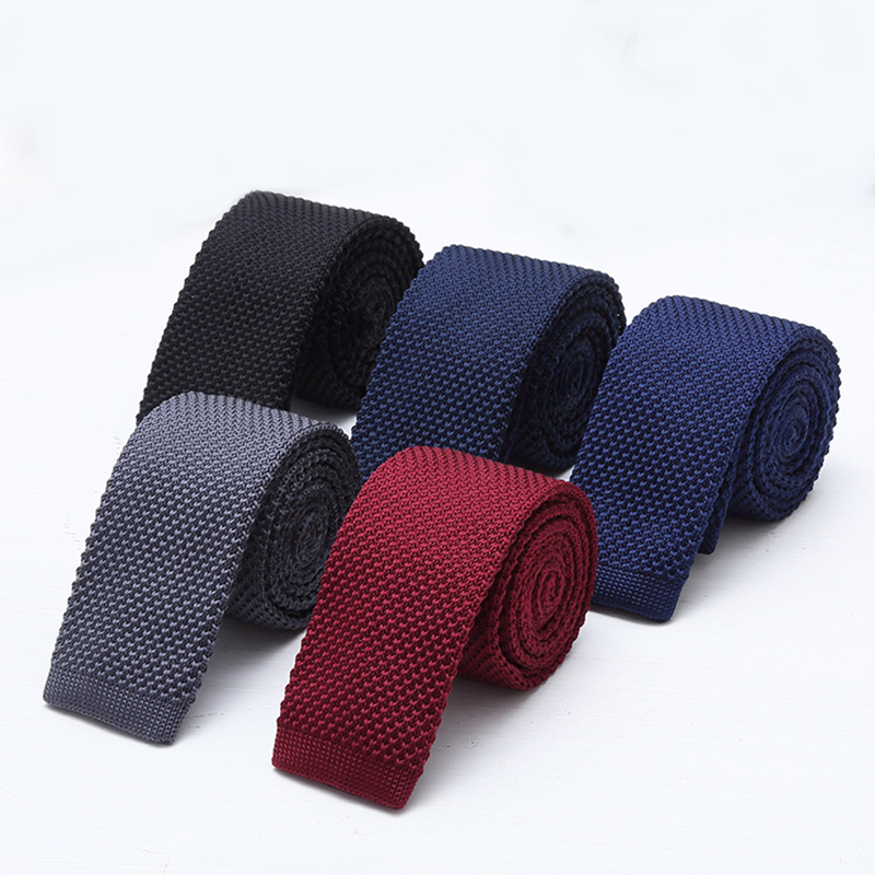 6cm Solid Black White Knitted  - Men'S Formal Wear Ties recensione e prezzo