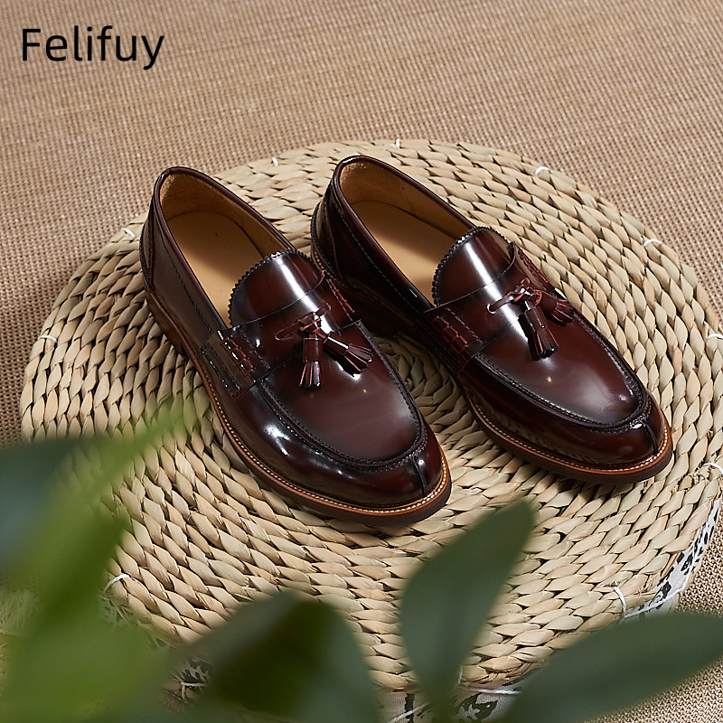 New Brown Men Flat Loafers Cow - Formal Wear For Men In Wedding recensione e prezzo