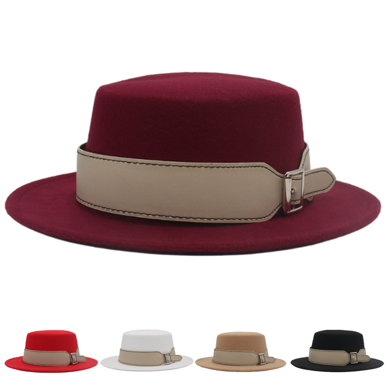 Felt Flat Top Fedora Hat with  - Mens Formal Look recensione e prezzo