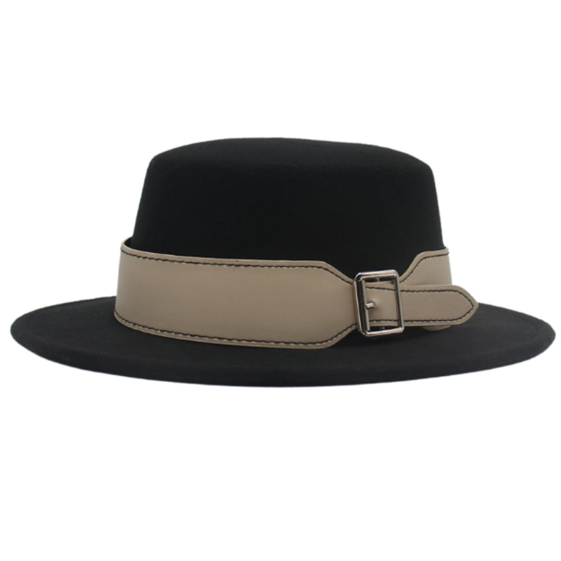 Felt Flat Top Fedora Hat with  - Mens Formal Look recensione e prezzo