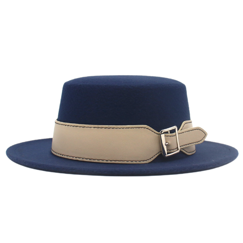 Felt Flat Top Fedora Hat with  - Mens Formal Look recensione e prezzo