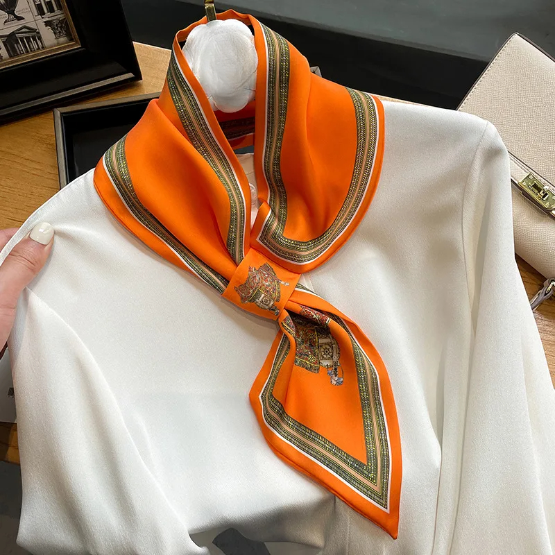 Retro Print Skinny Silk Scarfs - Silk Tie Woven recensione e prezzo