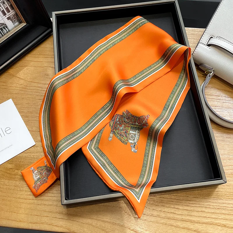 Retro Print Skinny Silk Scarfs - Silk Tie Woven recensione e prezzo