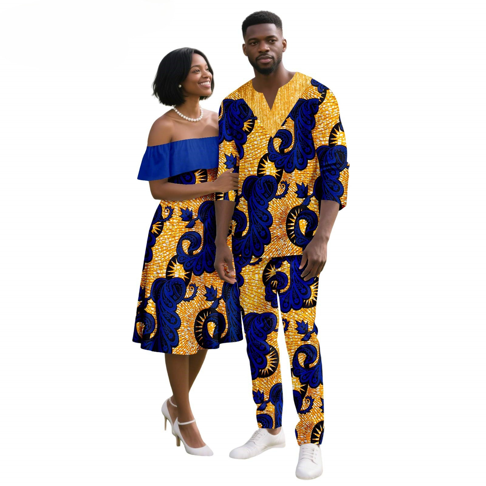 African Couples Clothing Outfi - Men Formal Party Wear Outfit recensione e prezzo