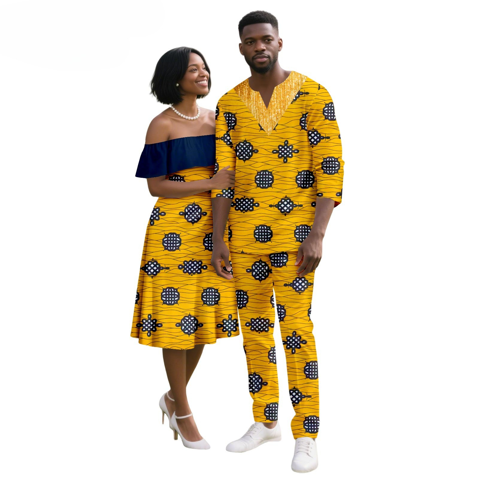 African Couples Clothing Outfi - Men Formal Party Wear Outfit recensione e prezzo