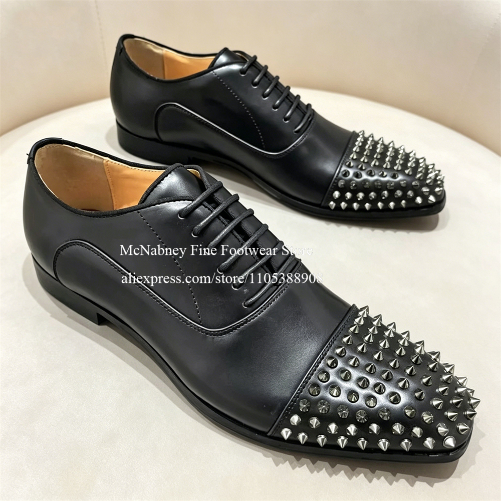Spike Studs Leather Dress Shoe - Formal Wear For Men In Wedding recensione e prezzo