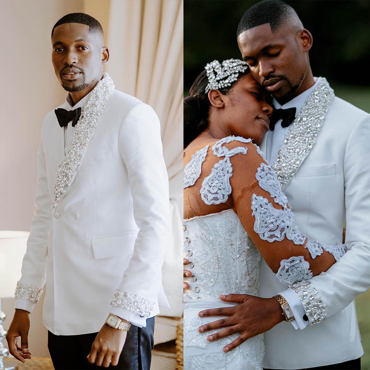 White Men Wedding Tuxedos 2 Pi - Men Formal Wear Wedding Guest recensione e prezzo