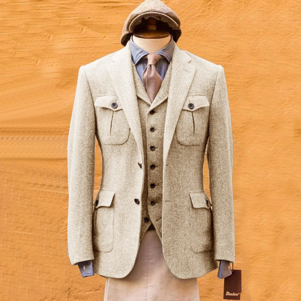 Men's Suit Herringbone Formal  - Mens Formal Look recensione e prezzo