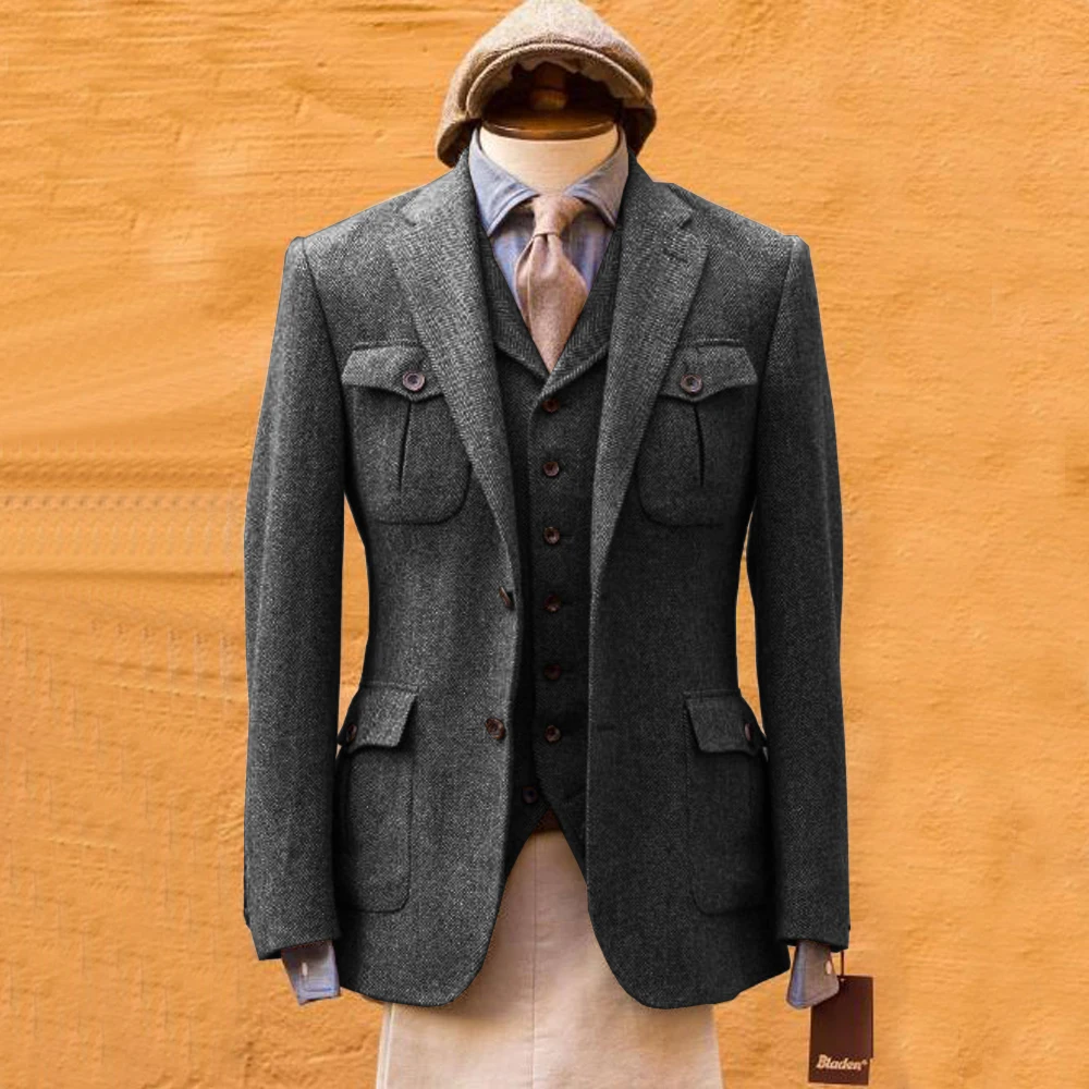 Men's Suit Herringbone Formal  - Mens Formal Look recensione e prezzo